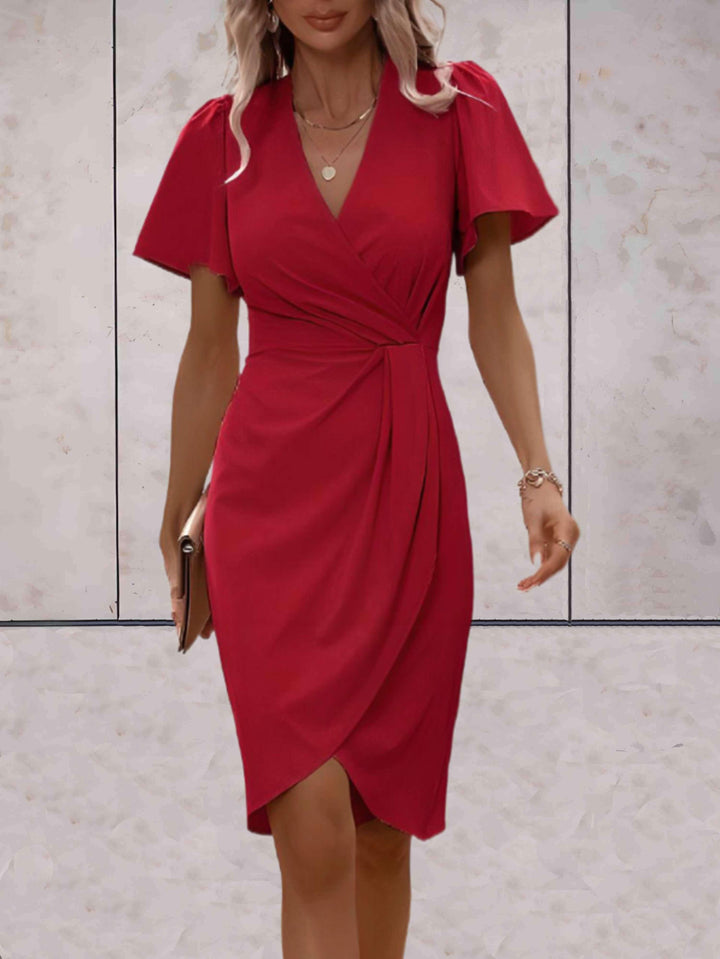 Harper Women's Wrap Dress – Elegant Crossed Dress with V-Neck & Adjustable Fit for Any Occasion
