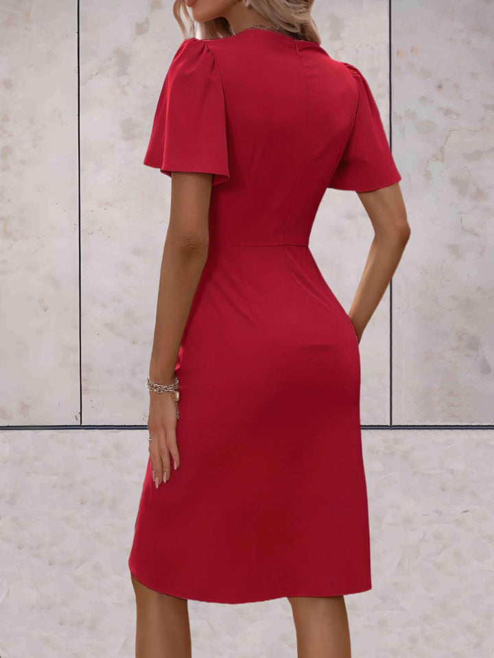 Harper Women's Wrap Dress – Elegant Crossed Dress with V-Neck & Adjustable Fit for Any Occasion