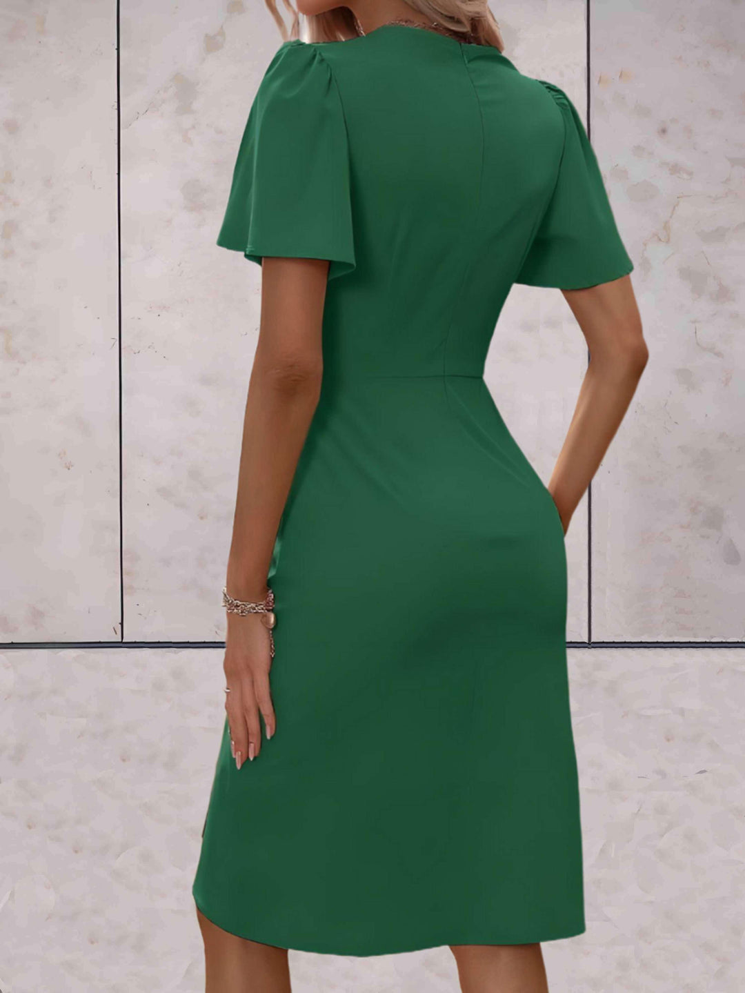 Harper Women's Wrap Dress – Elegant Crossed Dress with V-Neck & Adjustable Fit for Any Occasion