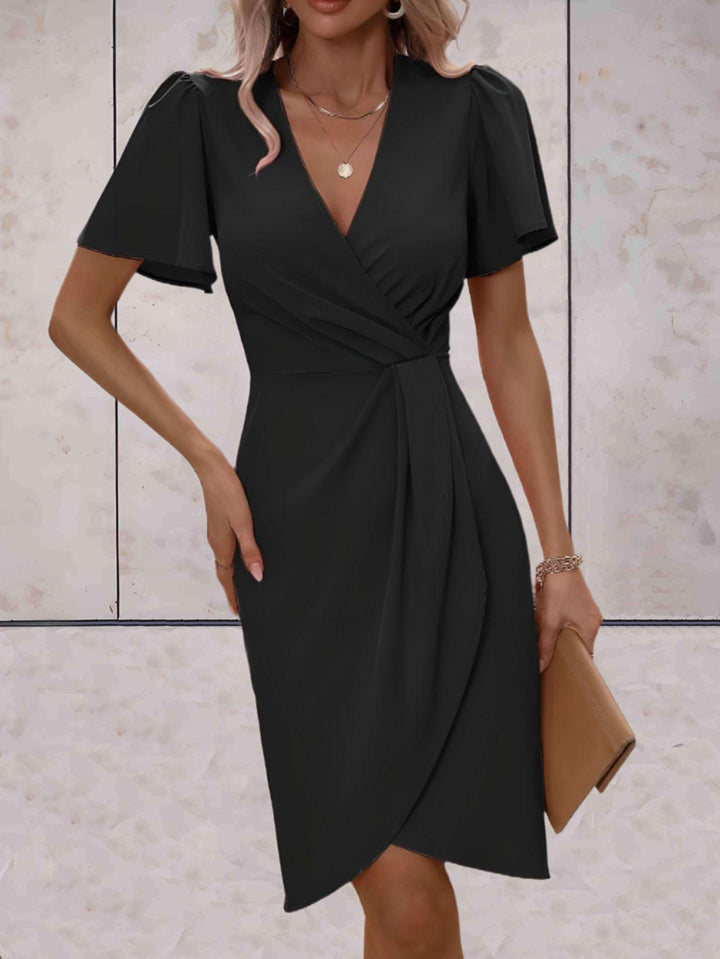 Harper Women's Wrap Dress – Elegant Crossed Dress with V-Neck & Adjustable Fit for Any Occasion