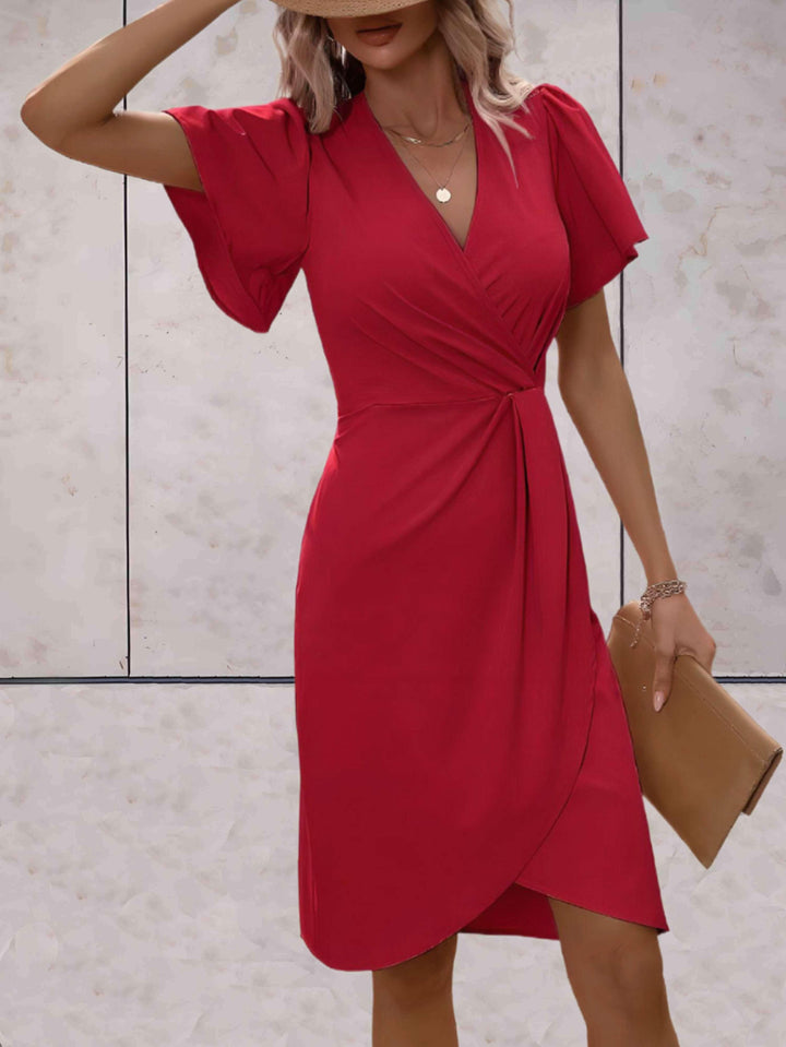 Harper Women's Wrap Dress – Elegant Crossed Dress with V-Neck & Adjustable Fit for Any Occasion