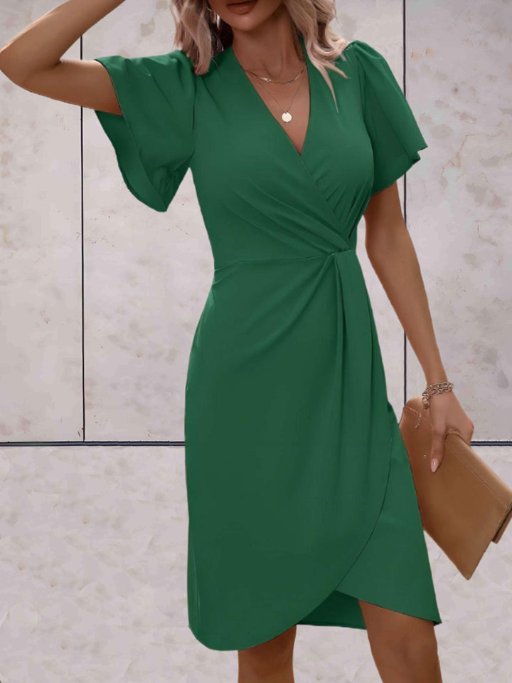 Harper Women's Wrap Dress – Elegant Crossed Dress with V-Neck & Adjustable Fit for Any Occasion