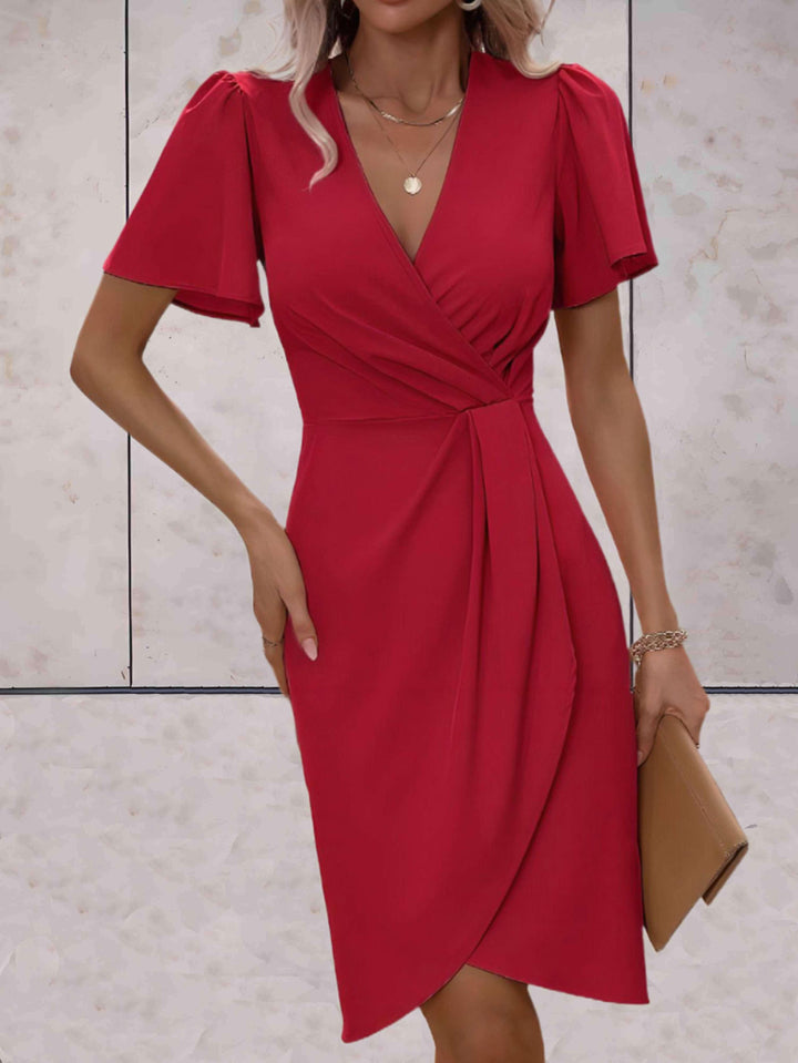 Harper Women's Wrap Dress – Elegant Crossed Dress with V-Neck & Adjustable Fit for Any Occasion
