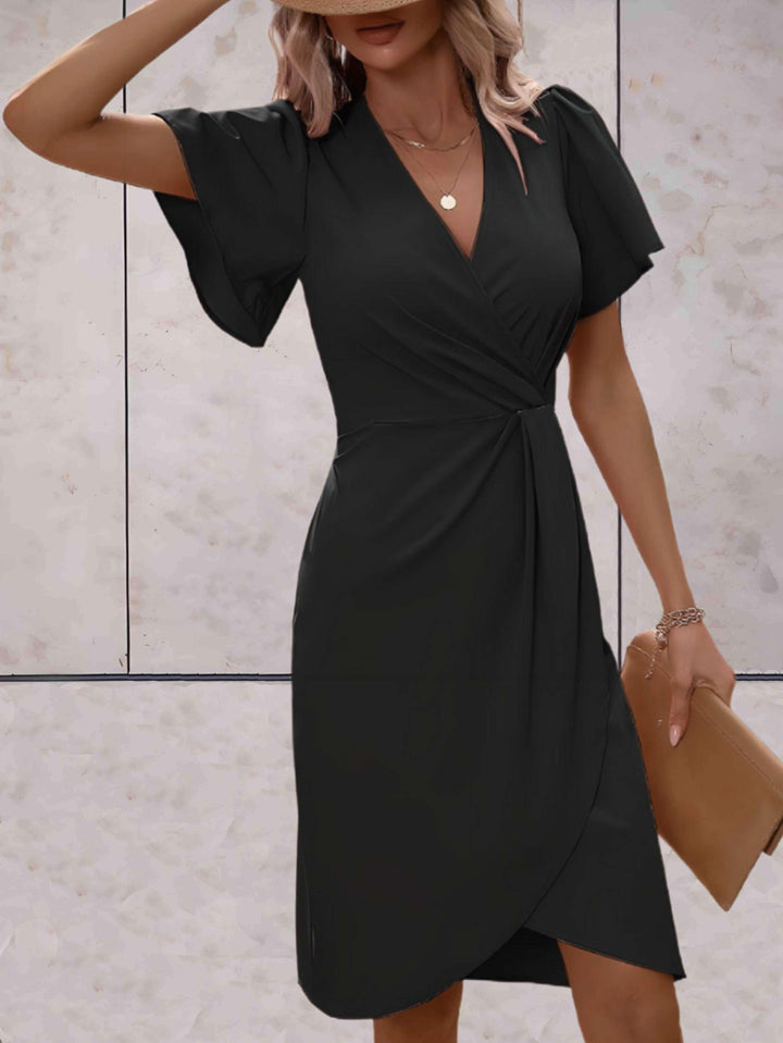 Harper Women's Wrap Dress – Elegant Crossed Dress with V-Neck & Adjustable Fit for Any Occasion