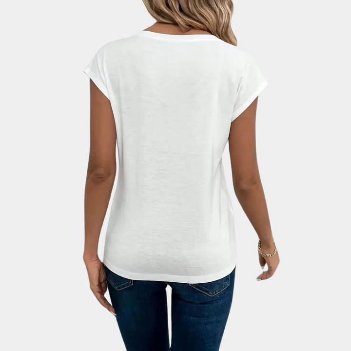 Nahla Women's T-Shirt – V-Neck, Lightweight & Breathable Fabric for Daily Comfort