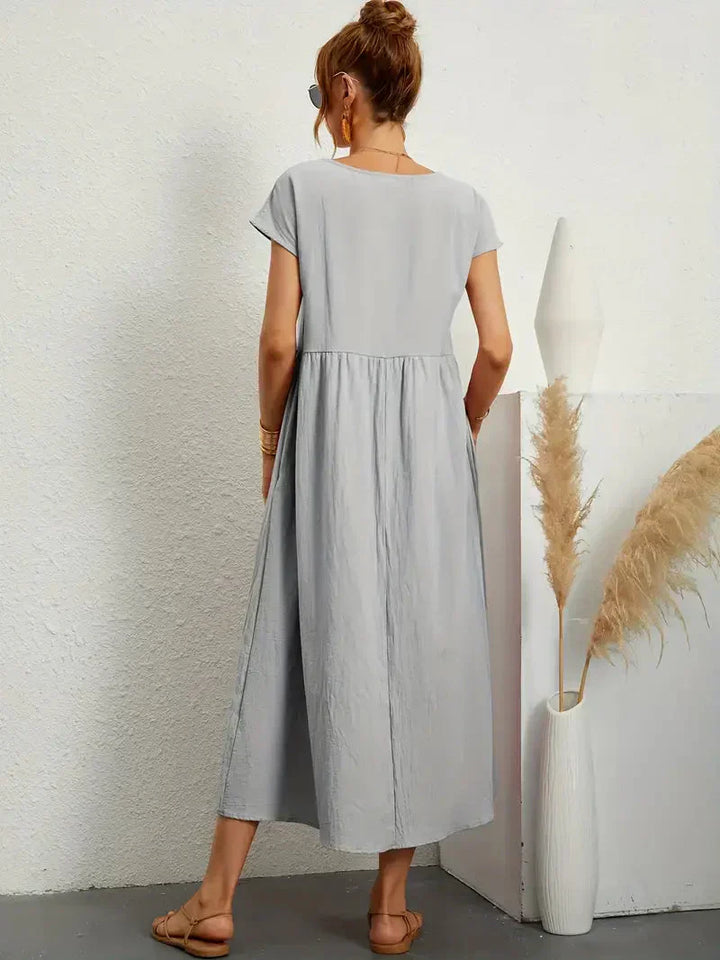 Melody Long Dress for Women – Lightweight Summer Dress in Cotton Blend with Elegant Cut & Timeless Style