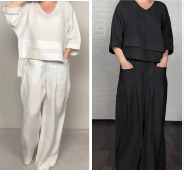 Noa | Wide Minimalist Two-Piece Set