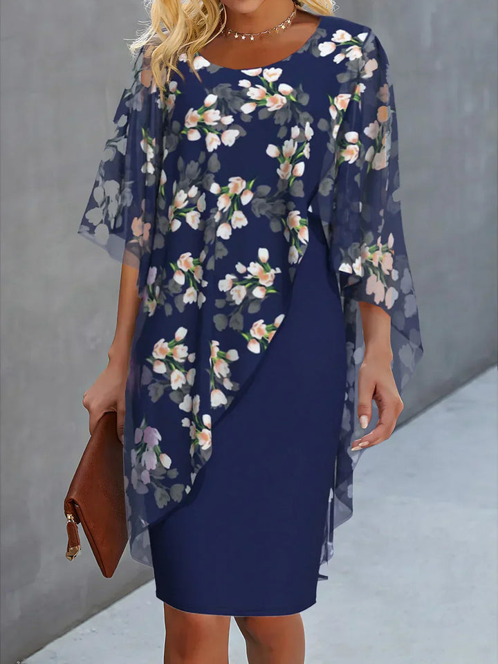 Lysiane Women's Chiffon Dress – Floral Elegance & Light Comfort for Various Occasions