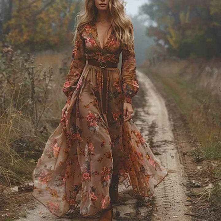 Eliana Maxi Boho Dress – Ruffled Dress for Women, Casual and Elegant Style
