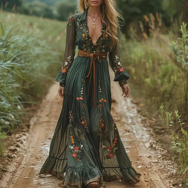 Eliana Maxi Boho Dress – Ruffled Dress for Women, Casual and Elegant Style