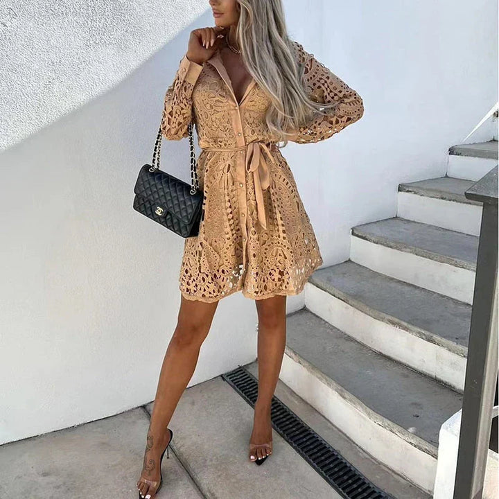 Elysiva Women's Dress – Elegant Comfortable Lace Summer Dress for Evenings & Vacations