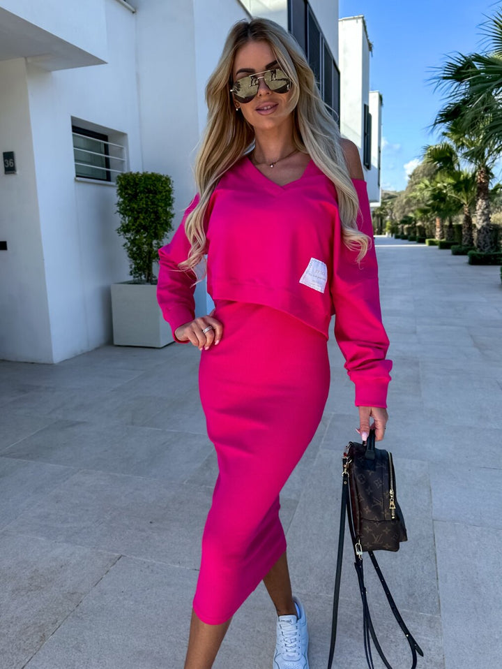 Hailey | Luxurious Comfortable Sweatshirt and Dress Set