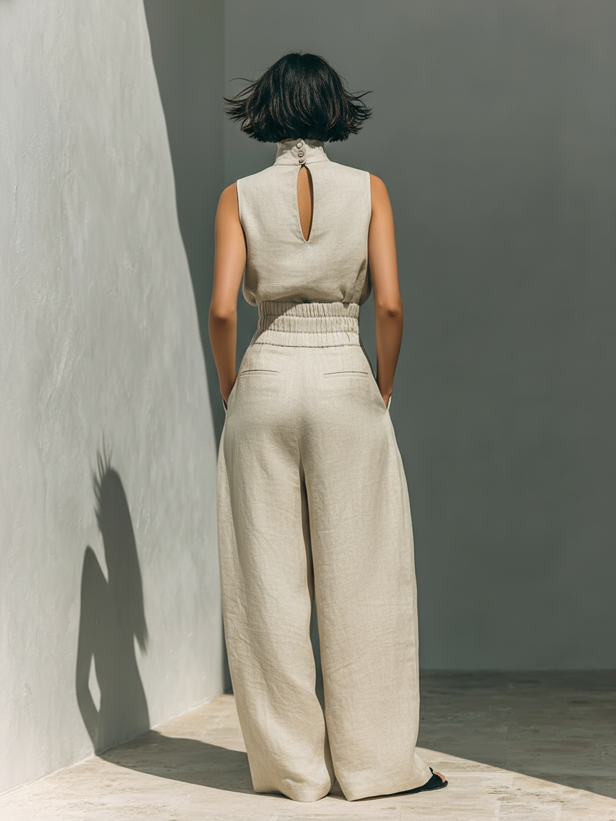 Maria – Linen & Cotton Set Natural Elegance