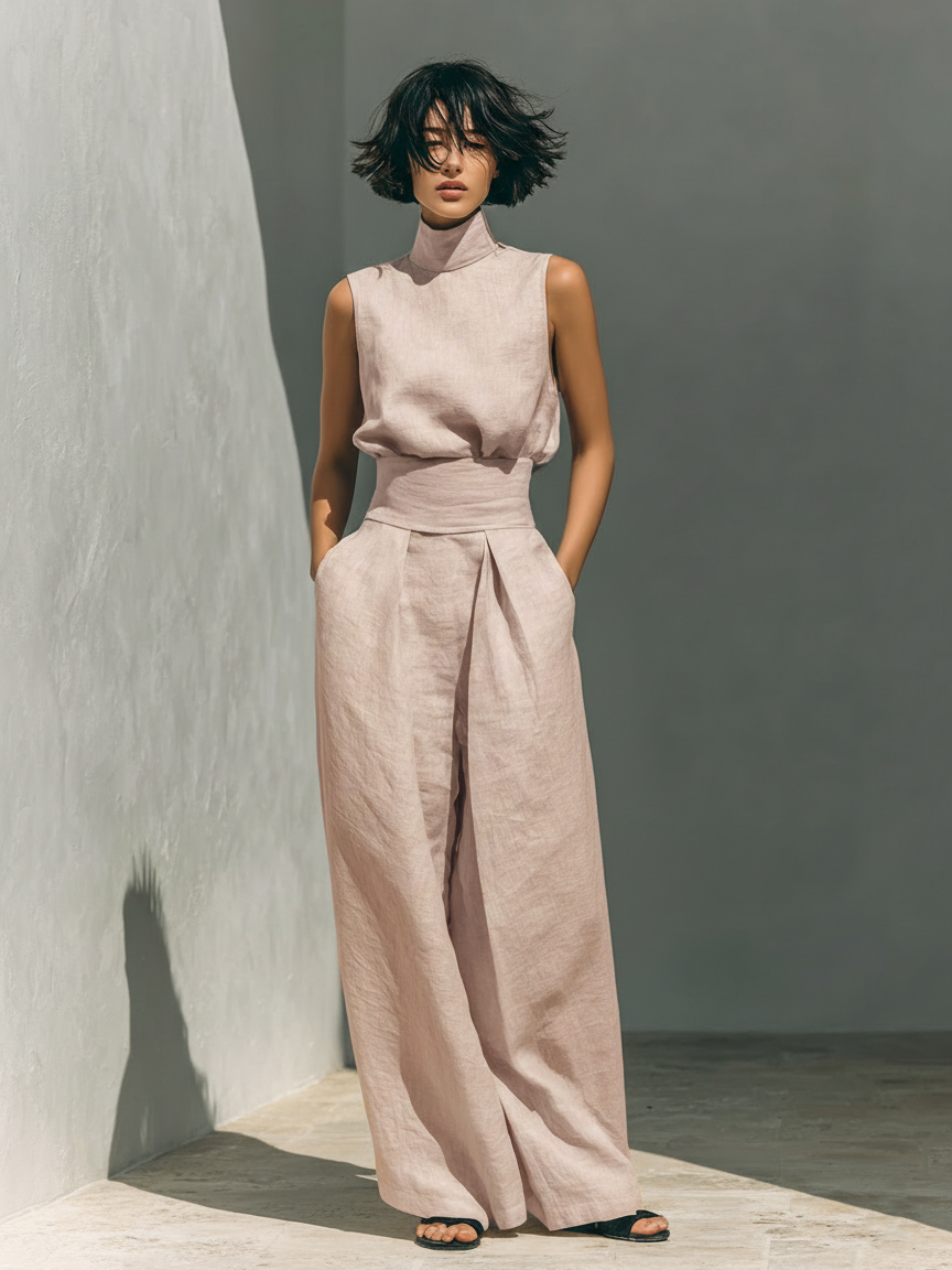 Maria – Linen & Cotton Set Natural Elegance