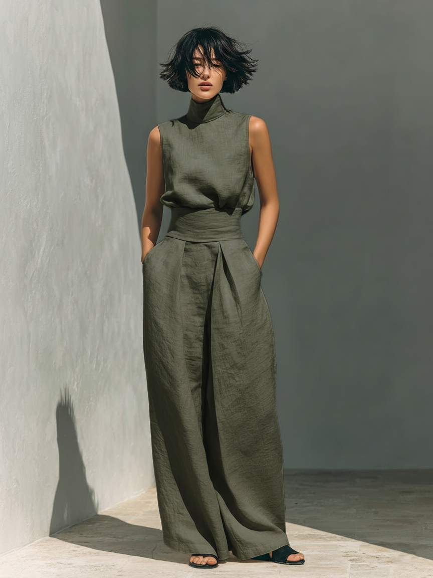 Maria – Linen & Cotton Set Natural Elegance
