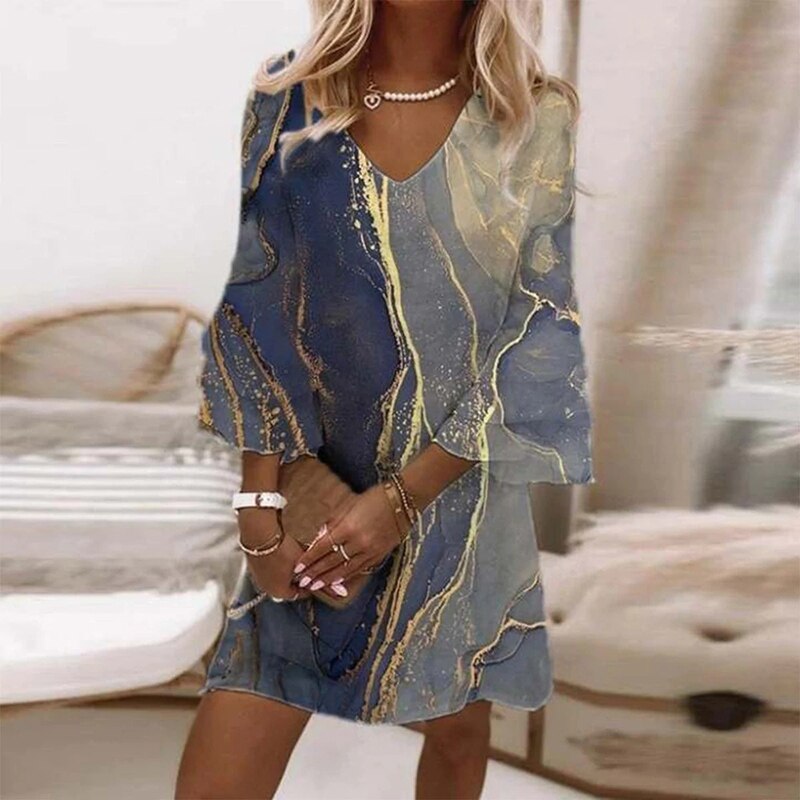 Anaïs Women's Dress – Trendy Print and Flattering Cut for Comfort and Style