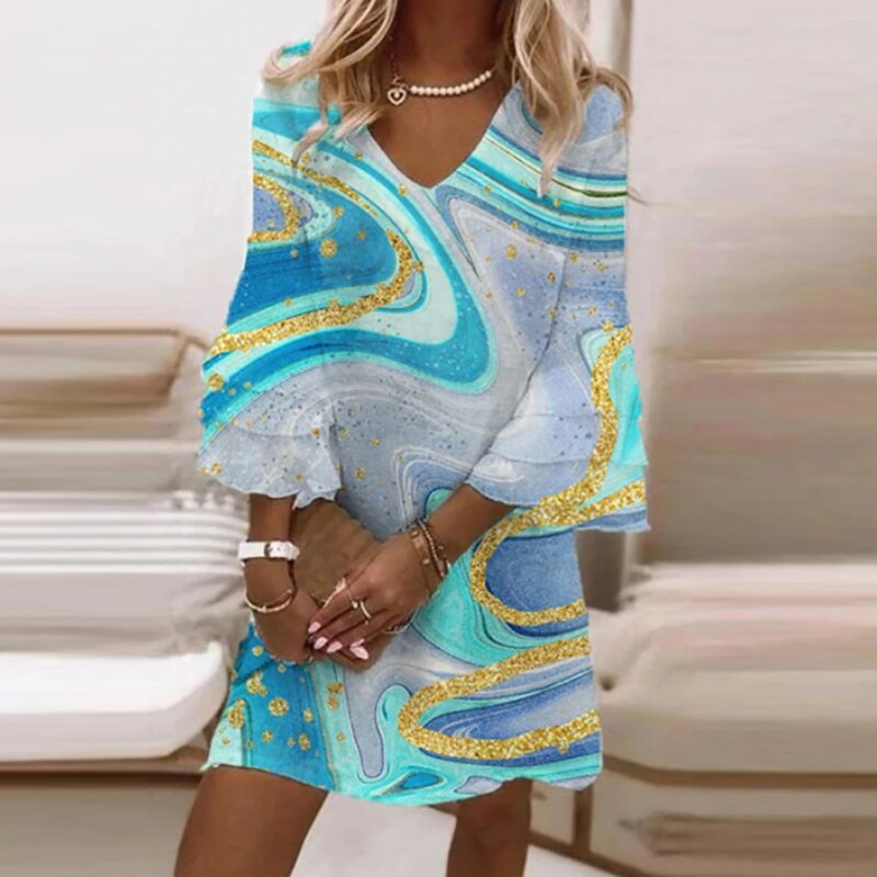 Anaïs Women's Dress – Trendy Print and Flattering Cut for Comfort and Style