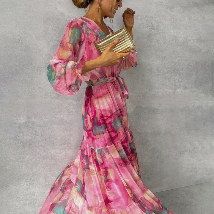 Lieke™ - Wrap Dress with Floral Pattern
