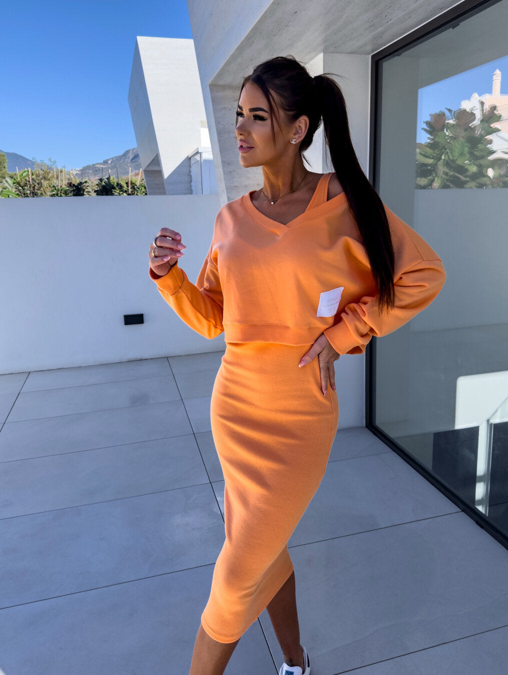 Hailey | Luxurious Comfortable Sweatshirt and Dress Set