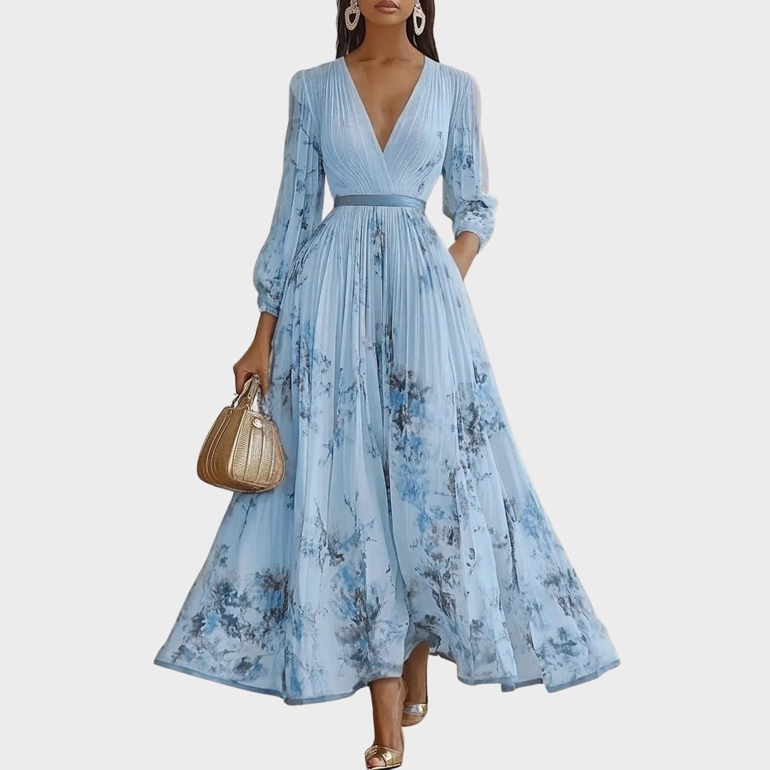 Siena™ - Elegant Pleated Maxi Dress