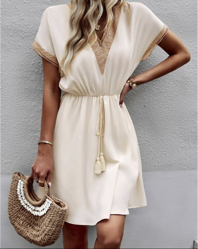Francis Women's Dress – Elegant Summer Dress in Fluid & Comfortable Ice Silk for Summer