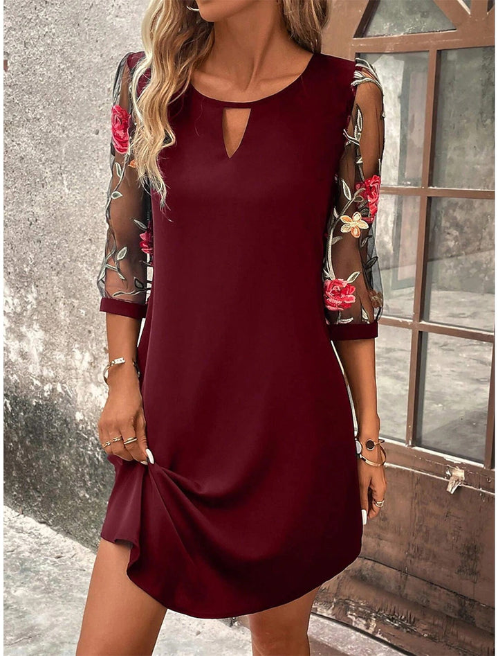 Sharina Shirt Dress for Women – Mini Summer Dress with Floral Print & Lightweight Flowing Cut