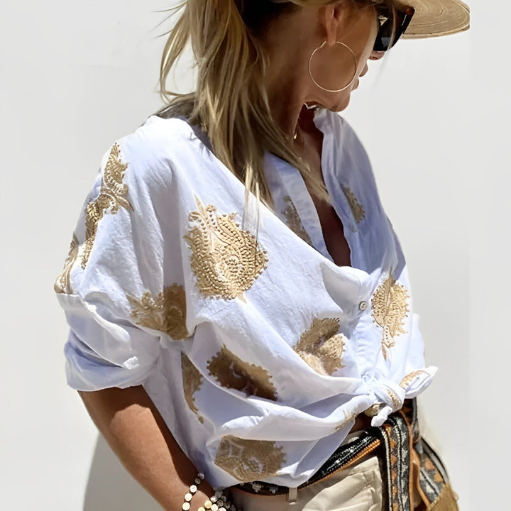 Bohemian Blouse for Women Agnes – Lightweight Summer Top with Relaxed Fit and Boho Feminine Style