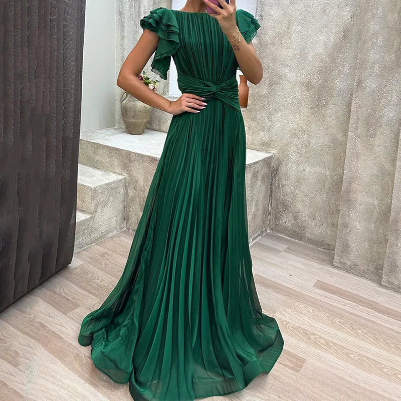 Mud™ - Elegant Pleated Evening Dress