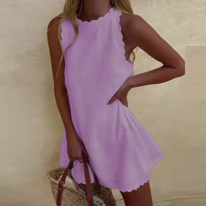 Odalys Women's Short Summer Dress – Lightweight Sleeveless Design for Casual and Beach Outfits