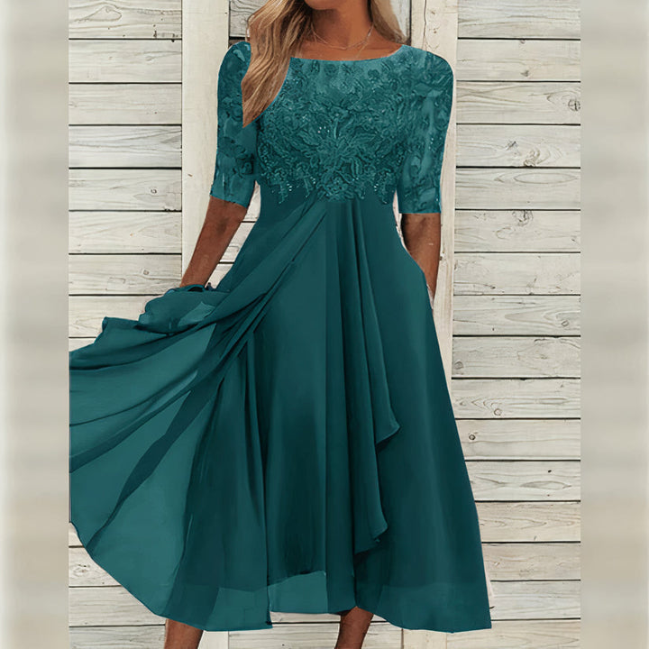 Puck™ - Elegant Midi Dress Made of Lace
