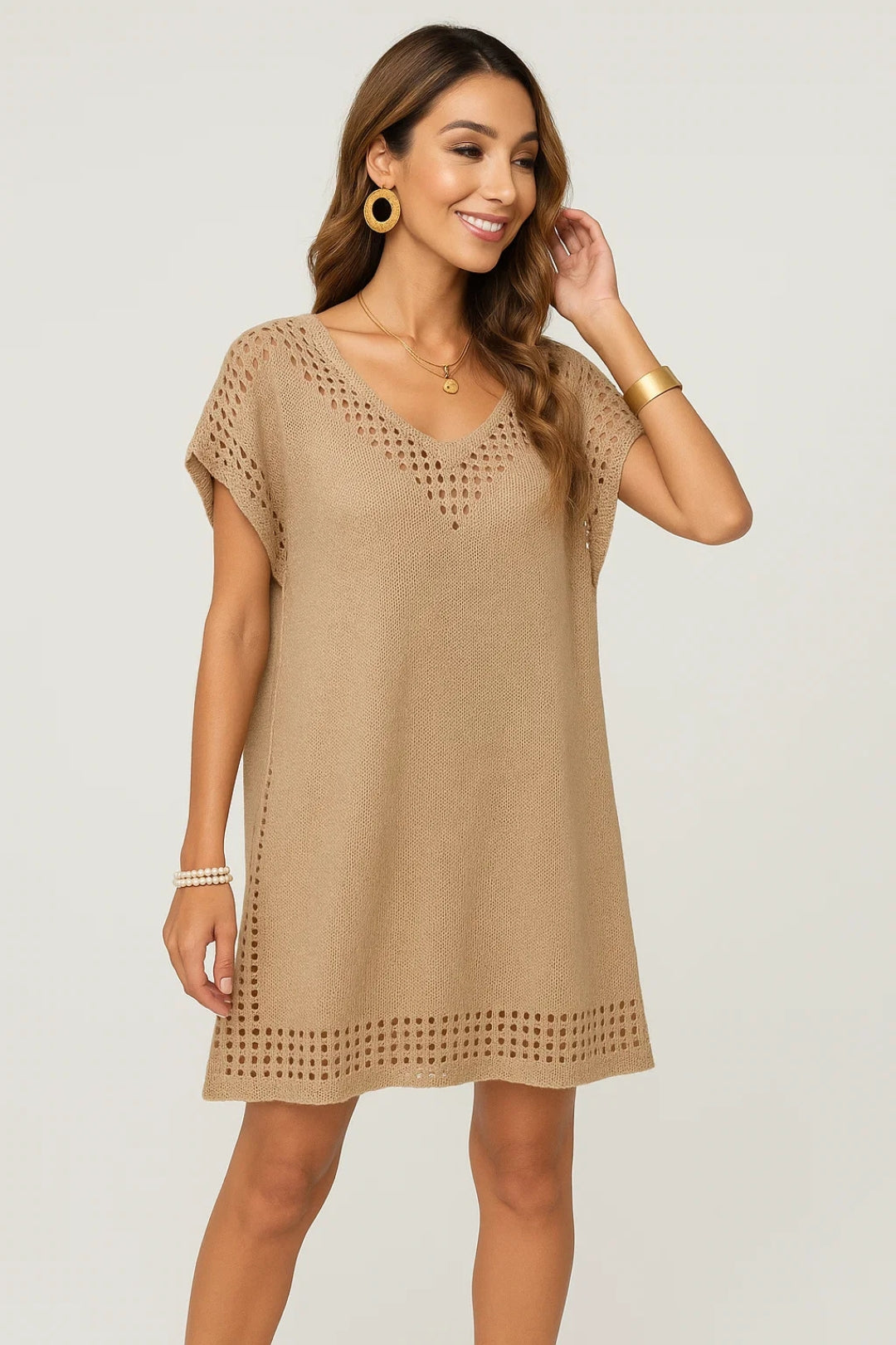 Laney Beach Tunic – Lightweight Openwork Design and Casual Style