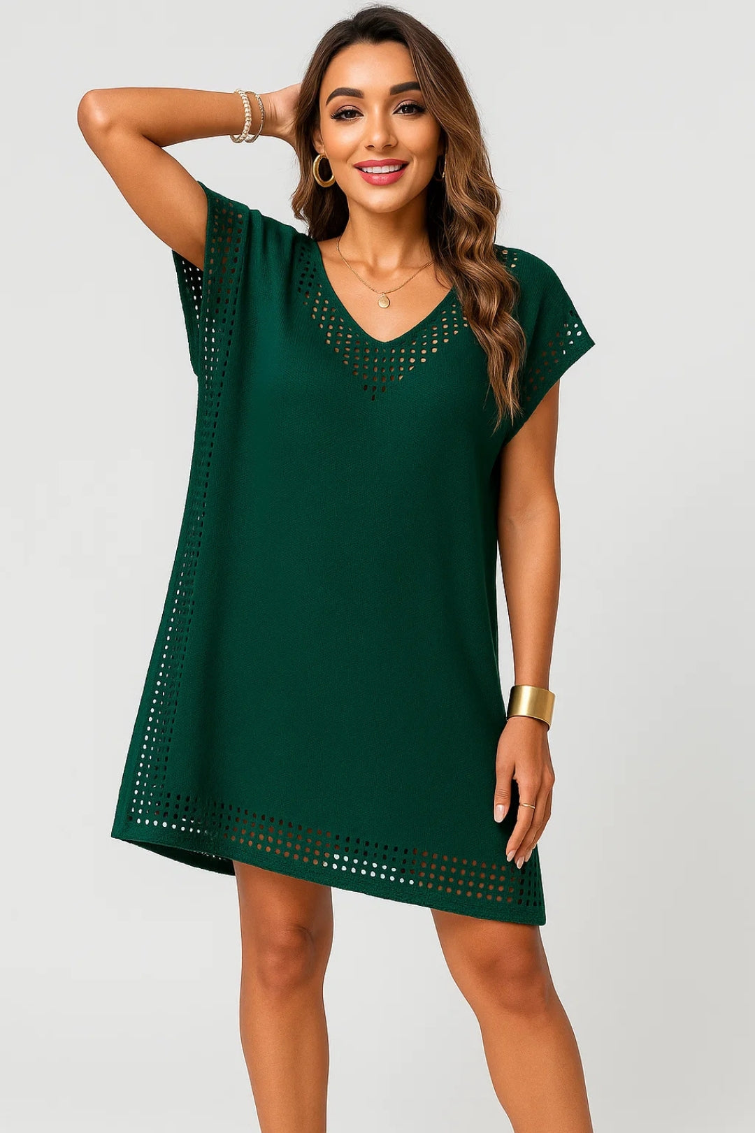 Laney Beach Tunic – Lightweight Openwork Design and Casual Style
