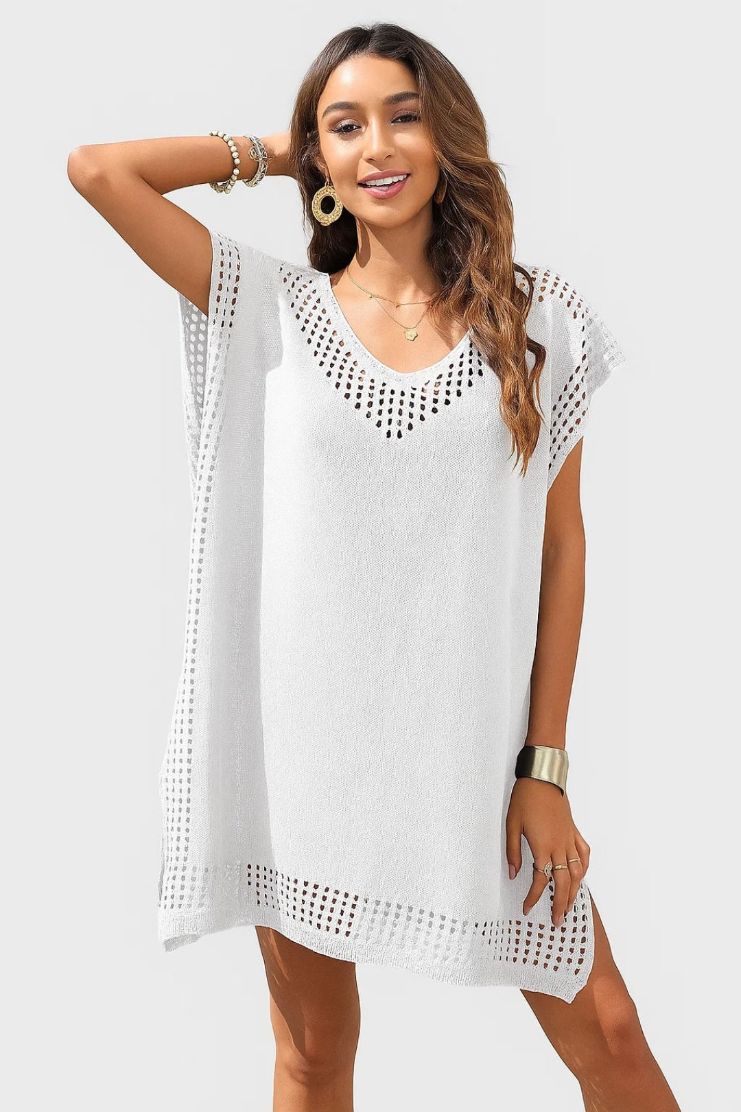 Laney Beach Tunic – Lightweight Openwork Design and Casual Style