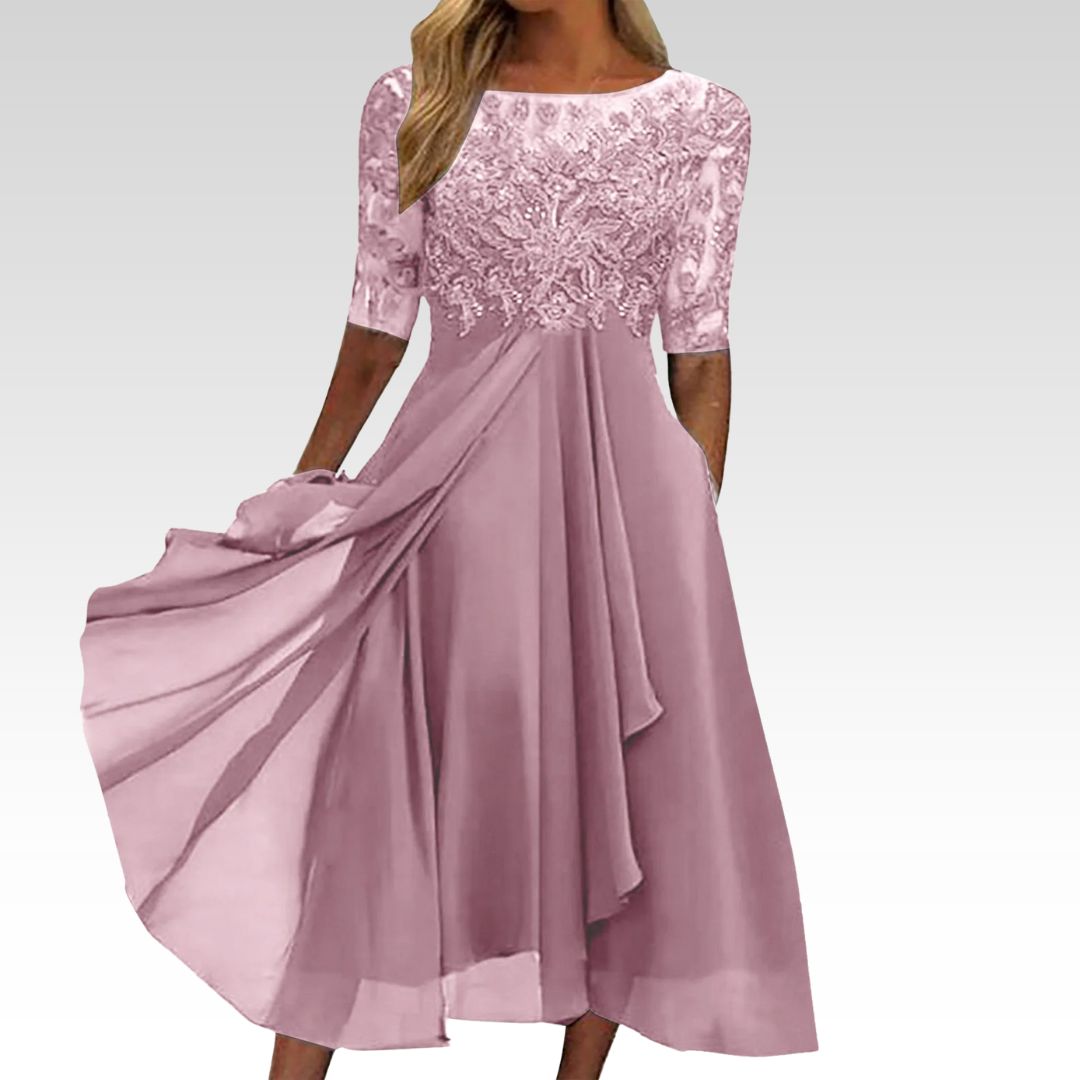 Puck™ - Elegant Midi Dress Made of Lace