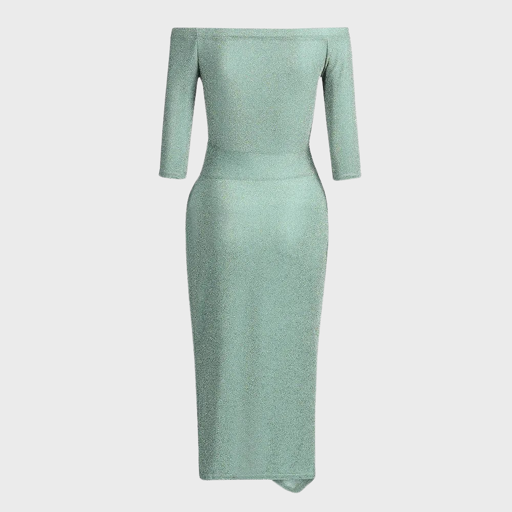 Vilja Glitter Dress for Women – Long Short Sleeve Dress with Shiny Details for Festive Occasions
