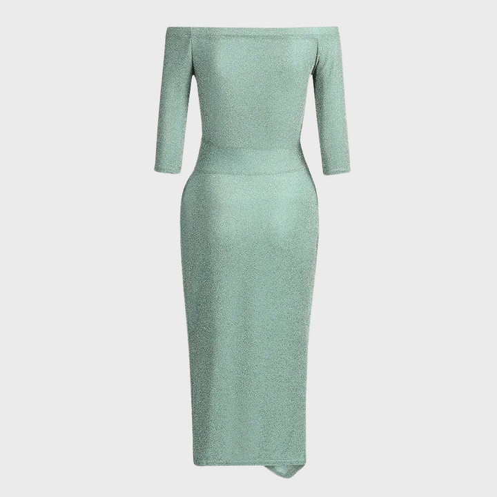 Vilja Glitter Dress for Women – Long Short Sleeve Dress with Shiny Details for Festive Occasions