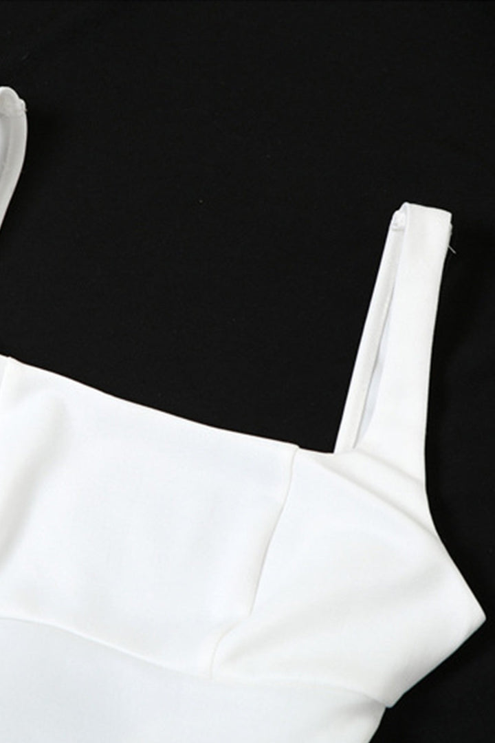 Trixie Mini Dress for Women – Sleeveless Backless Dress with Square Neckline & Bow at the Back