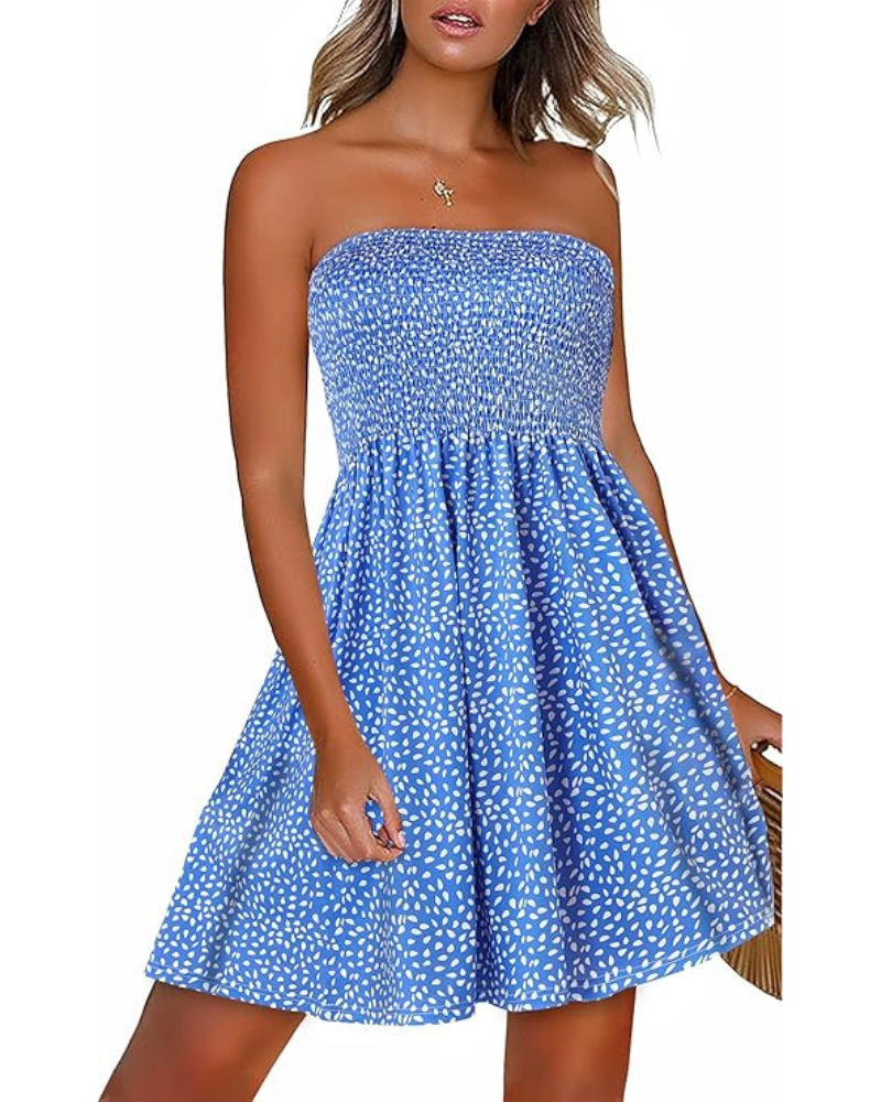 Bria Women's Dress – Off-Shoulder, Floral Print & Flowing A-Line Cut Summer