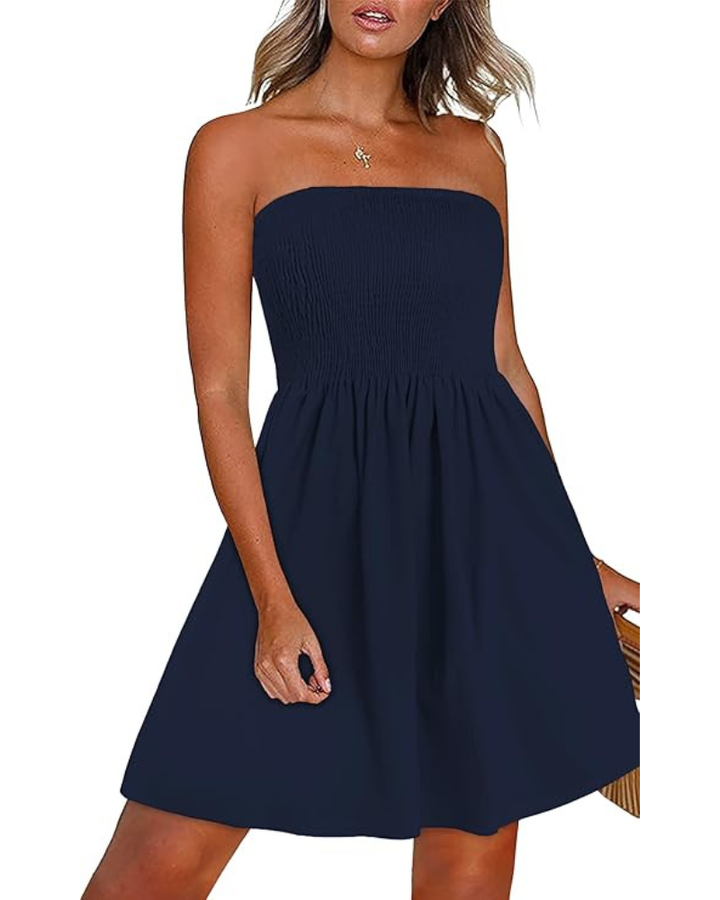 Bria Women's Dress – Off-Shoulder, Floral Print & Flowing A-Line Cut Summer