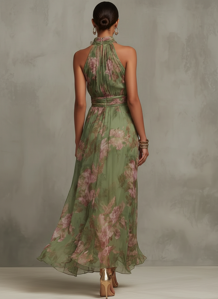 Livia - Elegant Maxi Dress with Floral Pattern