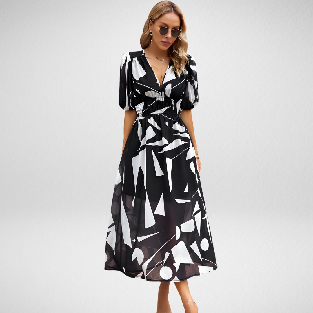 MONIA | CHARMING DRESS WITH V-NECK