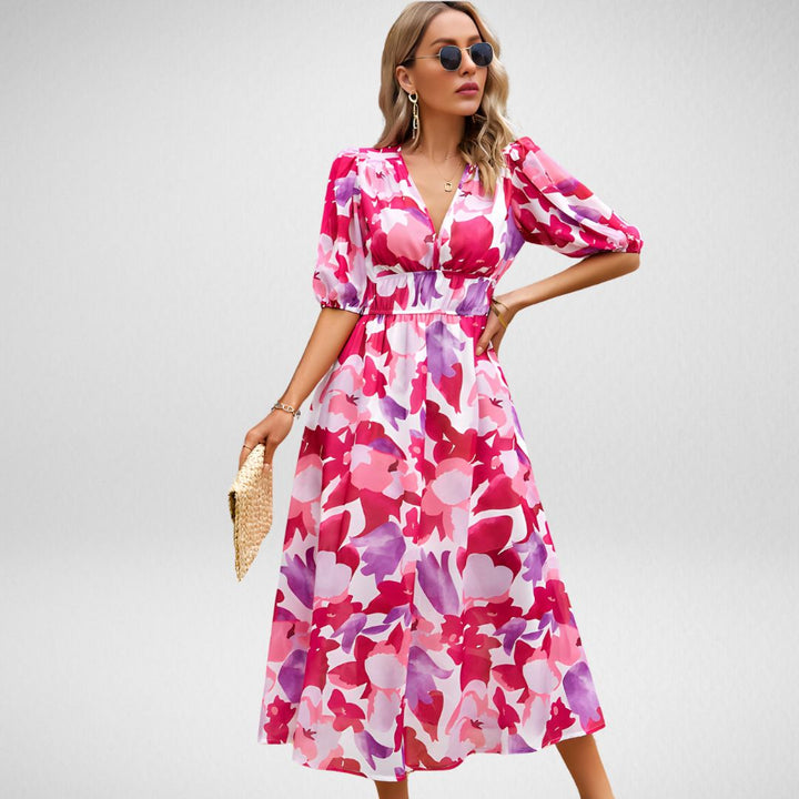 MONIA | CHARMING DRESS WITH V-NECK