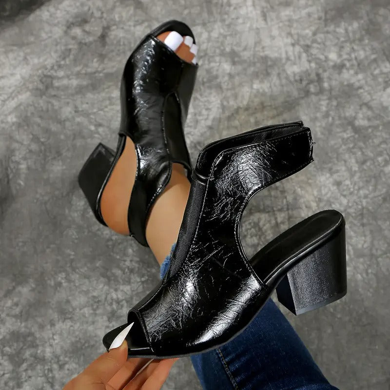 EVA - Perforated Sandal with Wide Heel