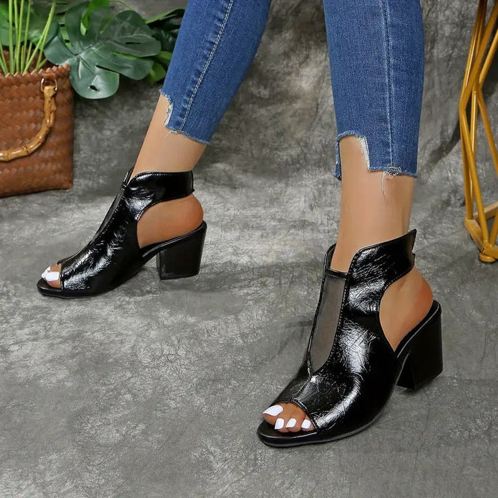 EVA - Perforated Sandal with Wide Heel