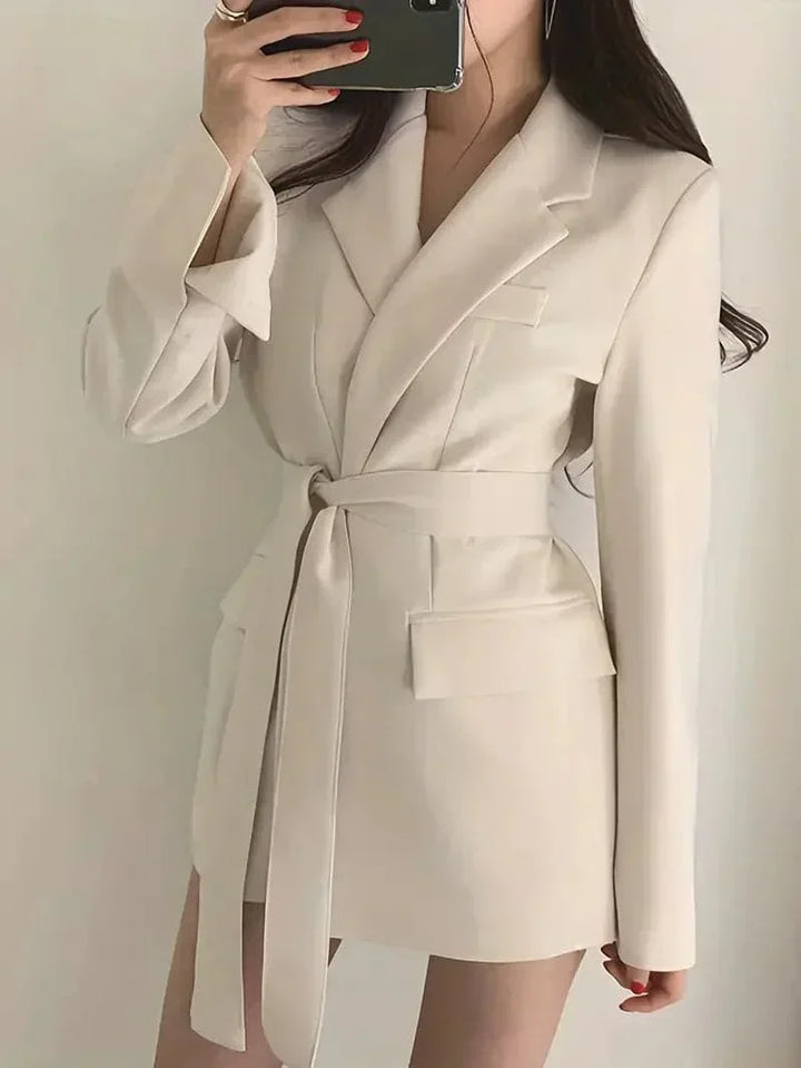 Nélia Blazer Dress for Women – Elegant Chic Tailored Dress with Long Sleeves for All Occasions