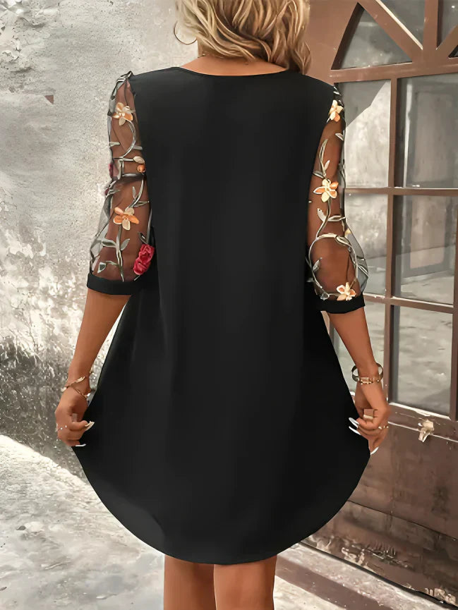 Sharina Shirt Dress for Women – Mini Summer Dress with Floral Print & Lightweight Flowing Cut