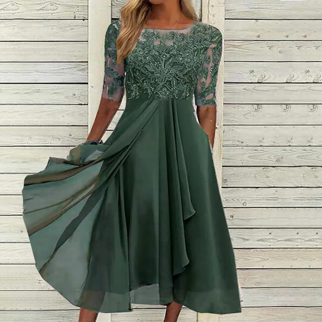 Puck™ - Elegant Midi Dress Made of Lace