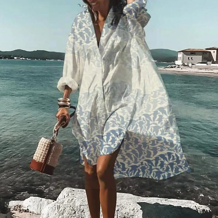 Florence Shirt Dress for Women – Casual Lightweight Linen Dress with Straight Cut & Summer Style - Casual Linen Shirt Dress