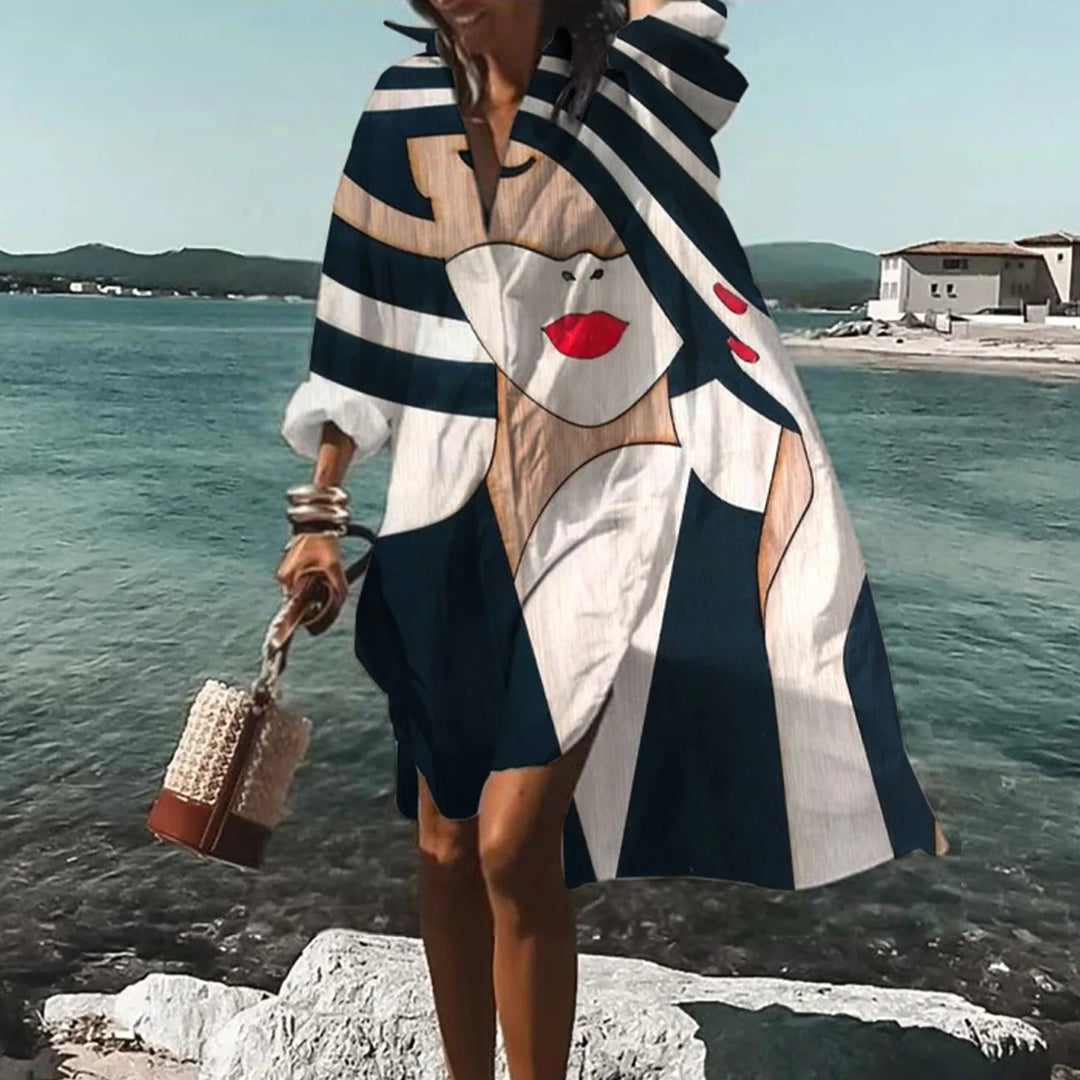 Florence Shirt Dress for Women – Casual Lightweight Linen Dress with Straight Cut & Summer Style - Casual Linen Shirt Dress