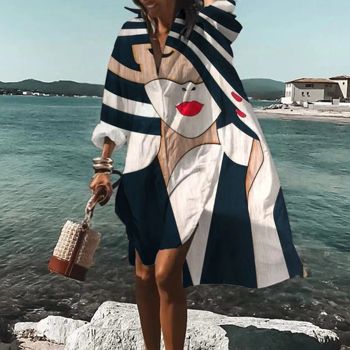 Florence Shirt Dress for Women – Casual Lightweight Linen Dress with Straight Cut & Summer Style - Casual Linen Shirt Dress